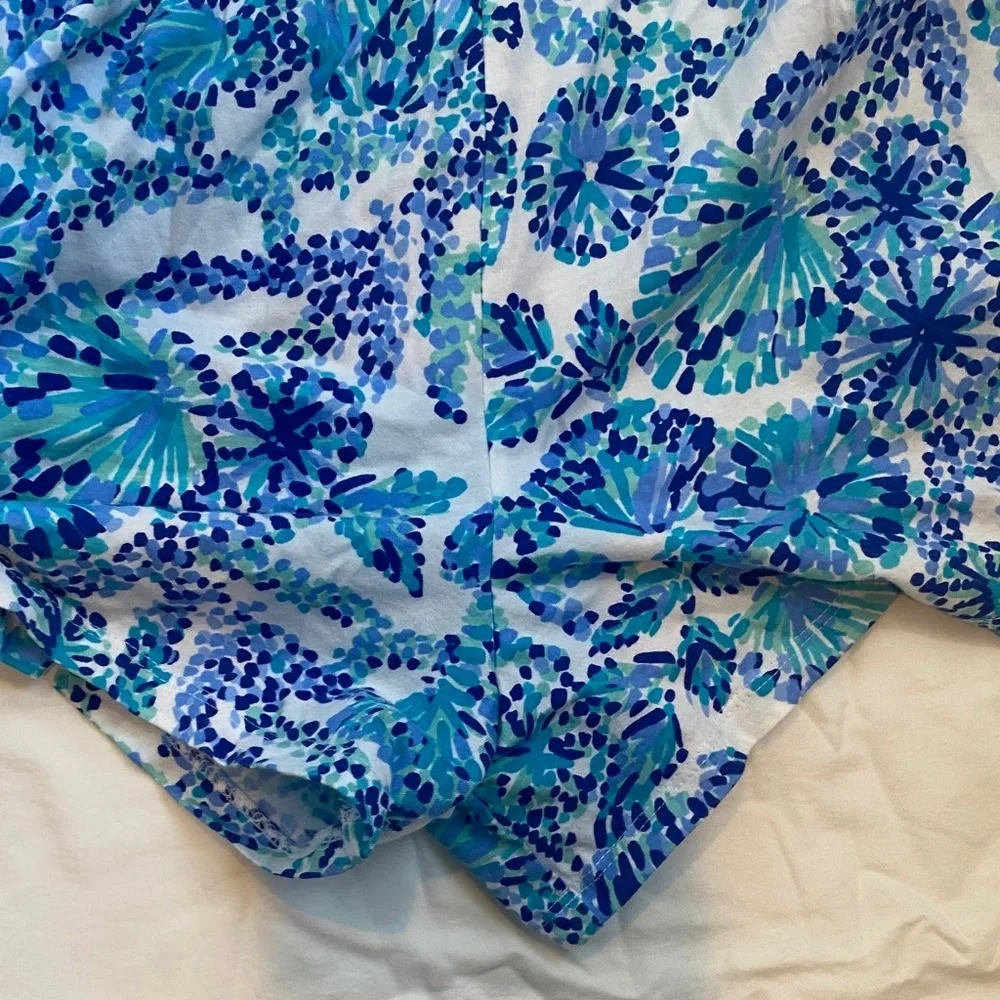 Lilly Pulitzer Blue & Aqua Floral Girls Romper